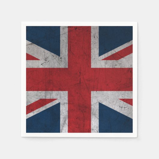 Grunge United Kingdom Flag Servet (Voorkant)