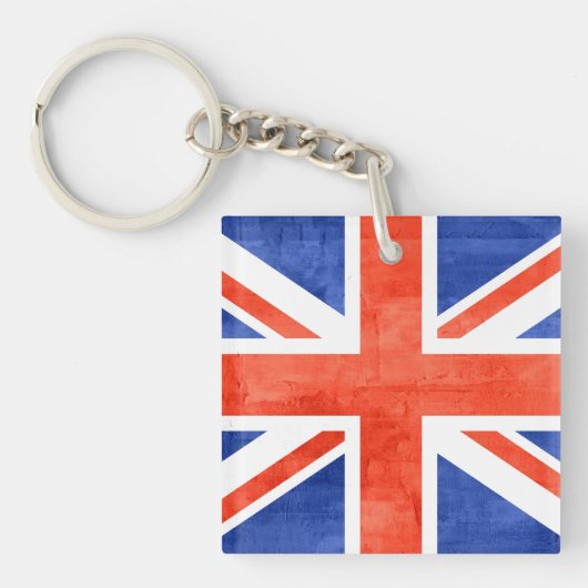 Grunge United Kingdom Flag Sleutelhanger (voorkant)