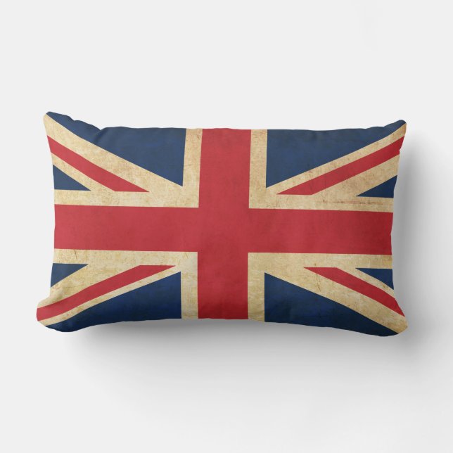  Grunge United Kingdom Flag Union Jack Buitenkussen (Voorkant)