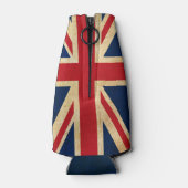  Grunge United Kingdom Flag Union Jack Flesjeskoeler (Achterkant)