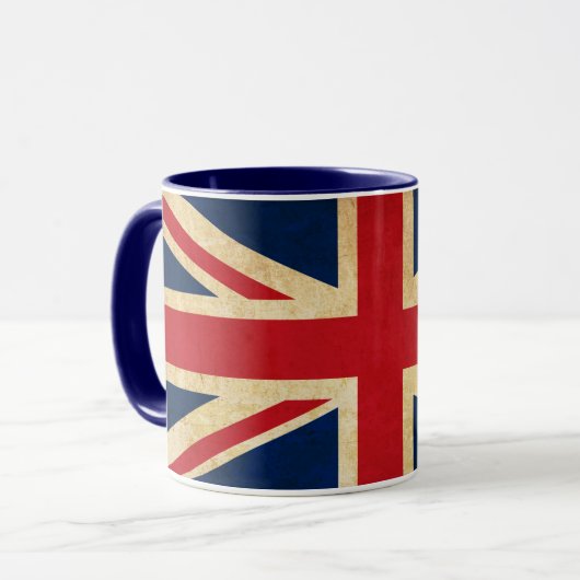  Grunge United Kingdom Flag Union Jack Mok (Voorkant links)