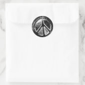 Grunge Urban Peace teken schets Ronde Sticker (Tas)
