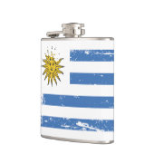 Grunge Uruguay-vlag Heupfles (Links)