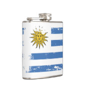 Grunge Uruguay-vlag Heupfles (Rechts)