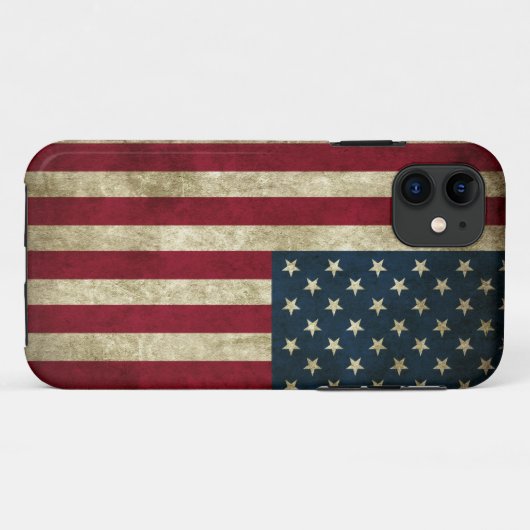 Grunge US Flag Case-Mate iPhone Case (Achterkant (horizontaal))
