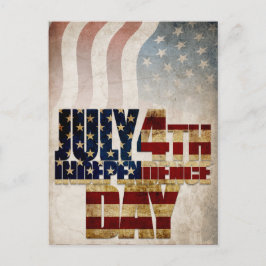 Grunge USA 4 juli Onafhankelijkheids Grafisch Briefkaart