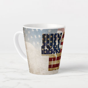 Grunge USA 4 juli Onafhankelijkheids Grafisch Latte Mok