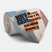 Grunge USA 4 juli Onafhankelijkheids Grafisch Stropdas (Opgerold)