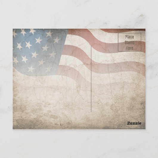Grunge USA 4 juli Onafhankelijkheidsgrafisch Briefkaart (Achterkant)