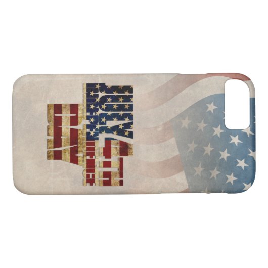 Grunge USA 4 juli Onafhankelijkheidsgrafisch Case-Mate iPhone Case (Achterkant (Horizontaal))