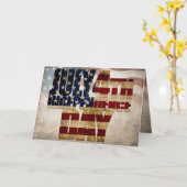 Grunge USA 4 juli Onafhankelijkheidsgrafisch Kaart (Gele Bloem)