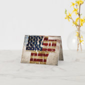 Grunge USA 4 juli Onafhankelijkheidsgrafisch Kaart (Gele Bloem)