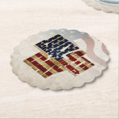 Grunge USA 4 juli Onafhankelijkheidsgrafisch Kartonnen Onderzetters (Gekanteld)