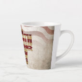 Grunge USA 4 juli Onafhankelijkheidsgrafisch Latte Mok (Rechts)