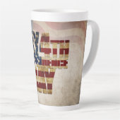 Grunge USA 4 juli Onafhankelijkheidsgrafisch Latte Mok (Rechterhoek)