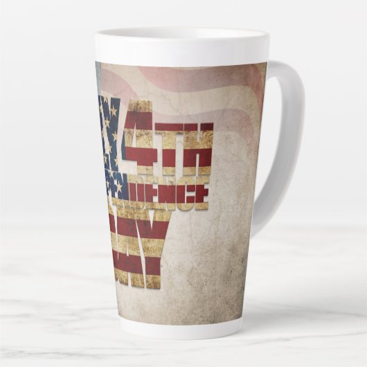 Grunge USA 4 juli Onafhankelijkheidsgrafisch Latte Mok (Rechterhoek)