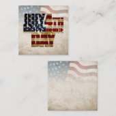Grunge USA 4 juli Onafhankelijkheidsgrafisch Notitiekaartje (Voorkant / Achterkant)