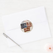 Grunge USA 4 juli Onafhankelijkheidsgrafisch Ronde Sticker (Envelop)