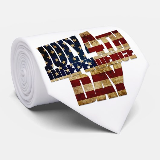 Grunge USA 4 juli Onafhankelijkheidsgrafisch Stropdas (Opgerold)