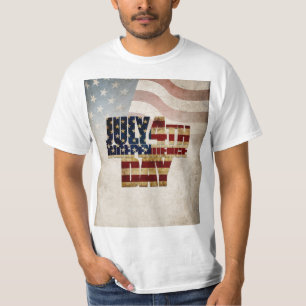 Grunge USA 4 juli Onafhankelijkheidsgrafisch T-shirt