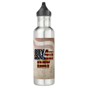 Grunge USA 4 juli Onafhankelijkheidsgrafisch Waterfles