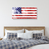 Grunge USA Canvas Afdruk (Insitu (Slaapkamer))