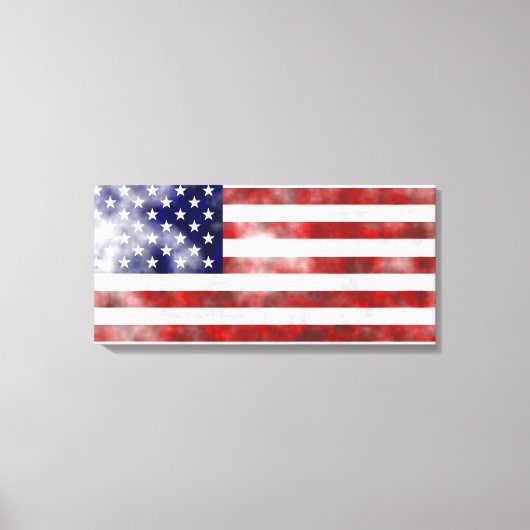 Grunge USA Canvas Afdruk (Voorkant)