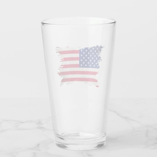 Grunge USA flag, Brush lag, American flag, VS Glas (Achterkant)