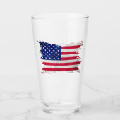 Grunge USA flag, Brush lag, American flag, VS Glas (Voorkant)