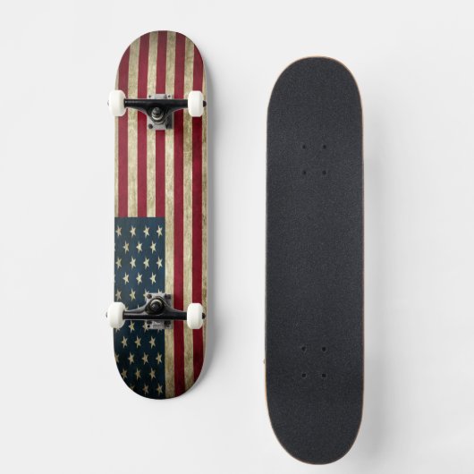 Grunge USA flag skateboard dek (Voorkant)
