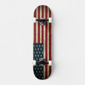 Grunge USA flag skateboard dek (Voorkant)