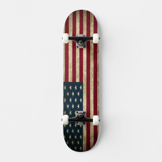 Grunge USA flag skateboard dek (Voorkant)