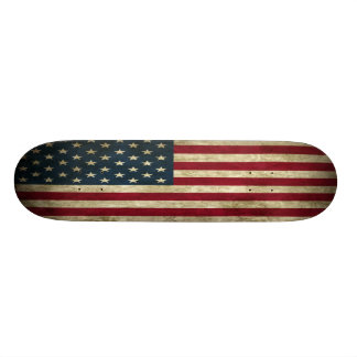 Grunge USA flag skateboard dek