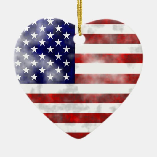 Grunge Usa Keramisch Ornament (Voorkant)