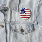 Grunge Usa Ronde Button 5,7 Cm (In situ)