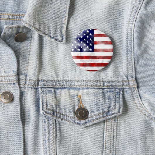 Grunge Usa Ronde Button 5,7 Cm (In situ)