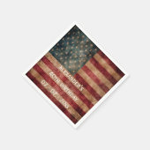  Grunge USA Stars & Stripes 40e verjaardag Servetten (Hoek)