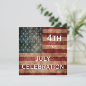  Grunge USA Stars & Stripes 4 juli Kaart (Staand voorkant)