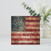 Grunge USA Stars & Stripes 75e verjaardag Kaart (Staand voorkant)