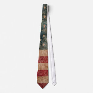 Grunge USA Stars & Stripes Flag Stropdas