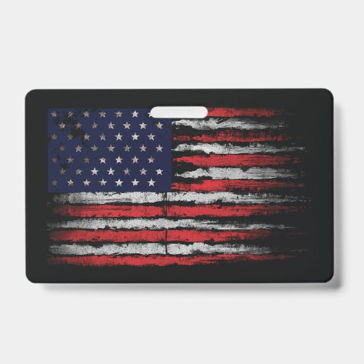 Grunge USA-vlag Badge (Voorzijde)