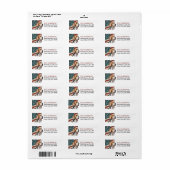 Grunge USA Vlag Beagle Hond Etiket (Full Sheet)