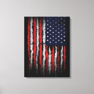 Grunge USA-vlag Canvas Afdruk