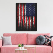 Grunge USA-vlag Canvas Afdruk (Insitu (Woonkamer))