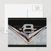 Grunge V8 Big Block Embleem Briefkaart (Voorkant / Achterkant)