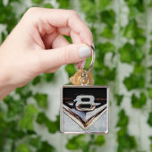 Grunge V8 Big Block Embleem Sleutelhanger (Hand)