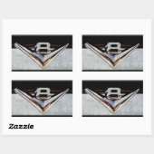 Grunge V8 groot blok embleem Rechthoekige Sticker (Vel)