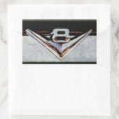 Grunge V8 groot blok embleem Rechthoekige Sticker (Tas)