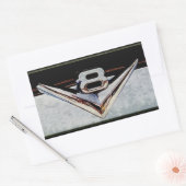 Grunge V8 groot blok embleem Rechthoekige Sticker (Envelop)