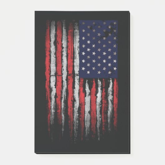 Grunge V.S.A. vlag Post-it® Notes (Voorkant)